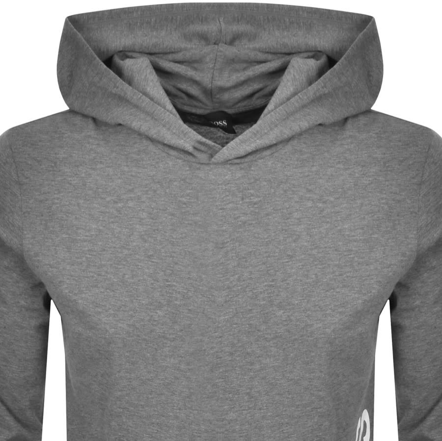 Alternative Image for ProductBOSS Lounge Hooded Long Sleeve T Shirt Grey2